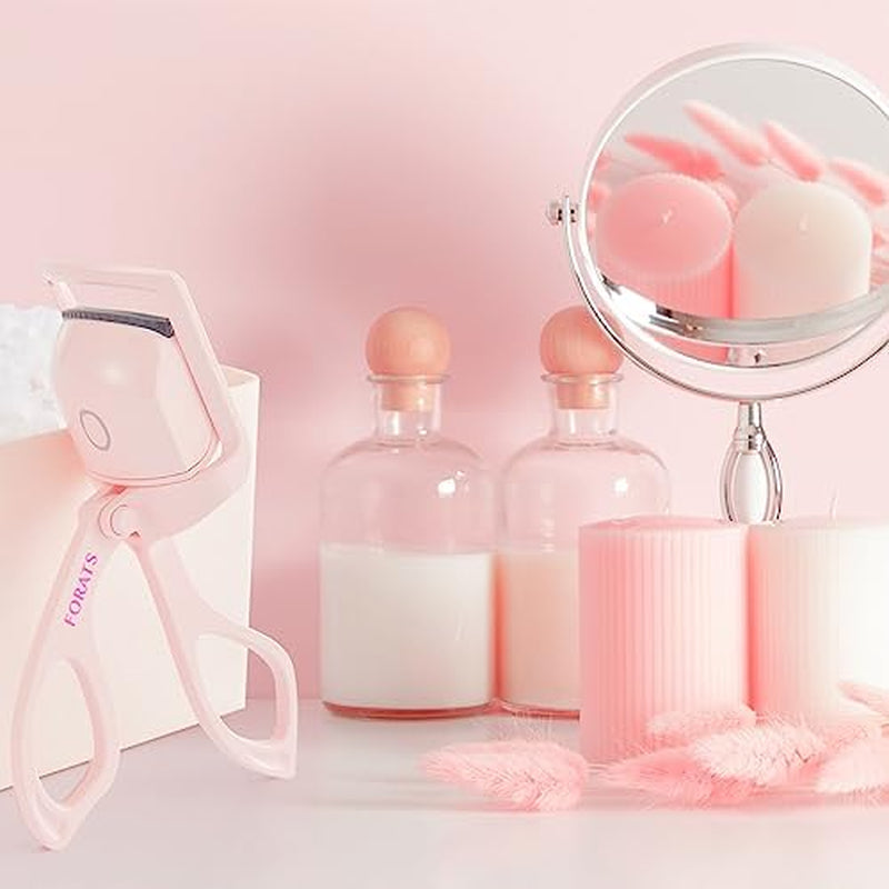 Heated Eyelash Curlers Electric Eye Lash Curler with Mascara or False Eyelash Makeup Comb - Three Heating Modes Create Eye Opening & Lifted and Natural Lashes