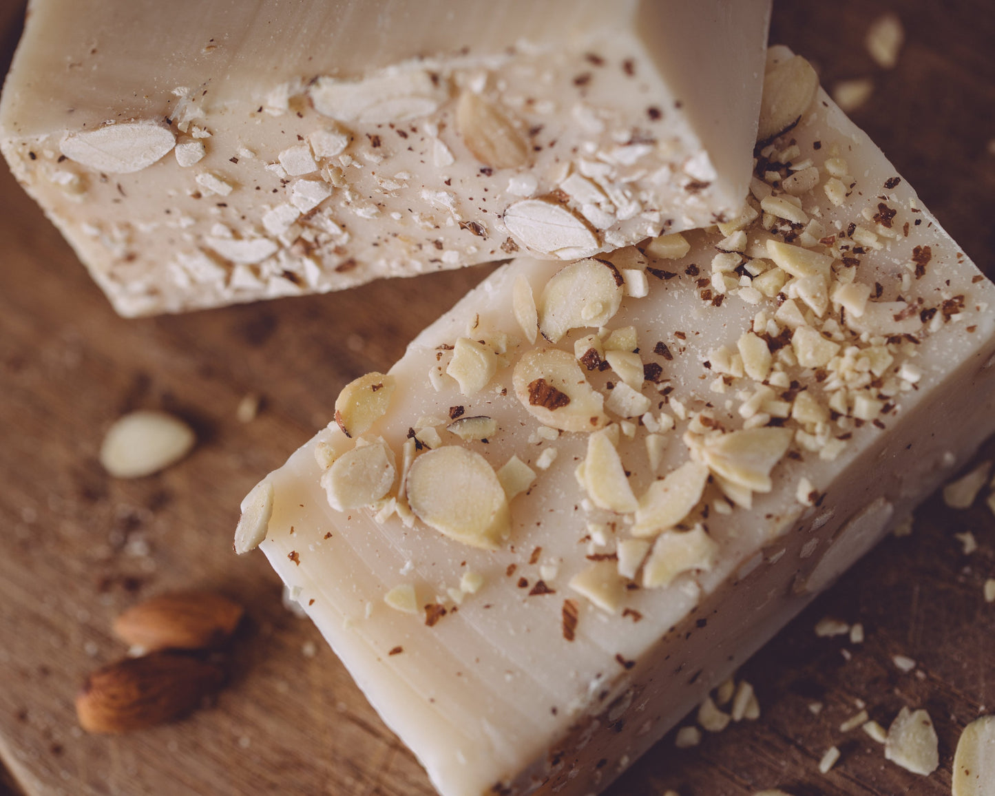 🌿 Organic Almond Cake Soap – Handmade, Moisturizing, Natural Skincare