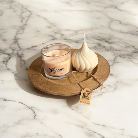 Set of 2 Vanilla Scented Candles